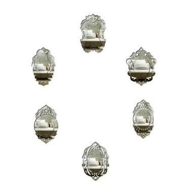 Imagem de Kit Espelhos Decorativos Venezianos  Pegui Pisa 6 Peças - Creatus, Vid