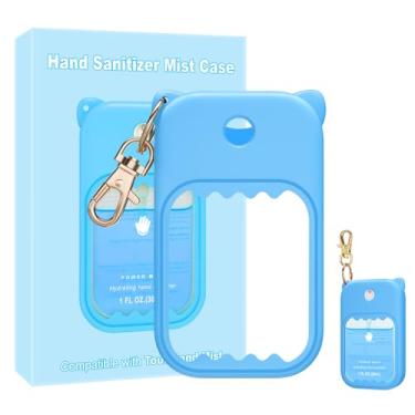 Imagem de taessv Capa de spray desinfetante para as mãos para Touchland Capa de silicone Touchland chaveiro bonito desinfetante para as mãos compatível com Touchland Power Mist névoa suave, névoa brilhante