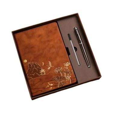 Imagem de Capa De PU Que Muda De Cor Com Sensação De Pele, Conjunto De Caderno A