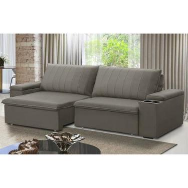 Imagem de Sofá Retrátil e Reclinável 4 Lugares 245cm com Porta Copos Ballarat - 