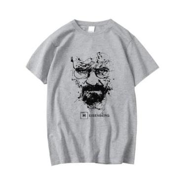 Imagem de Camiseta Masculina 100% Algodão Casual Breaking Bad Heisenberg Moda To