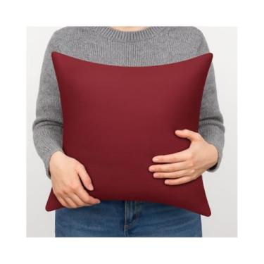 Imagem de Capa de Almofada em Suede Liso 45x45cm - 01 Unidade Escolha a Cor (Vinho)