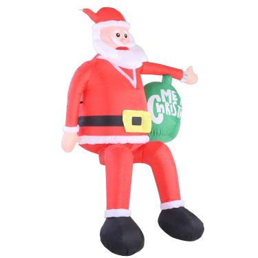 Imagem de GOWENIC Papai Inflável de Natal de 8 Pés, Decorações Ao Ar Livre Infláveis ​​de Natal, Papai de Escalada Com Luzes LED, para Festa de, Casa, Gramado (#12)