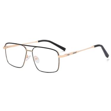 Imagem de Armação de óculos de metal com dobradiça de mola (preto)