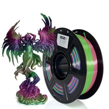 Imagem de Stronghero3D Filamento de impressora 3D PETG 1,75 mm, arco-íris de seda, multicor, opaco sólido, peso líquido 1 kg