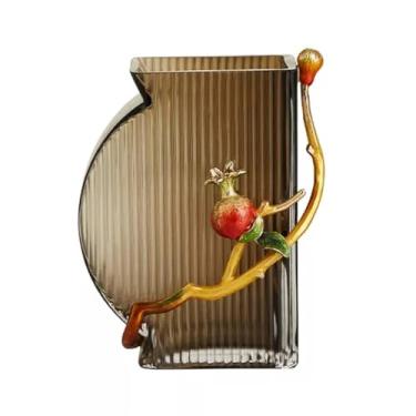 Imagem de Enfeites de vaso, mesa de sala de estar, hall de entrada colorido esmaltado, decorações de arranjo de flores secas