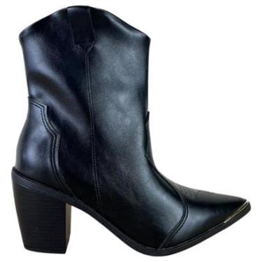 Imagem de Bota Country Feminina Vizzano Salto Médio Bico Fino em Napa-Feminino