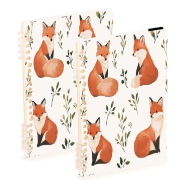 Imagem de Burbuja Cadernos com nome, papel pautado universitário A5 com 60 folhas, fichário para escritório, 2 unidades