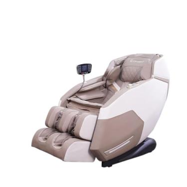 Imagem de Poltrona de Massagem Elétrica 3D Marvin Controle de Voz Gravidade Zero com Airbags Brindes Massageador e Óculos Bluetooth PU Bege G94 - Gran Belo