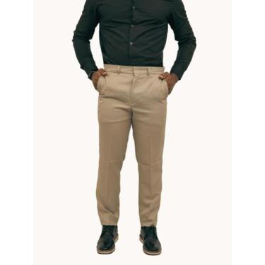 Imagem de Calça De Alfaiataria Social Slim Micro Varios Tamanhos - NERO, Bege, 4