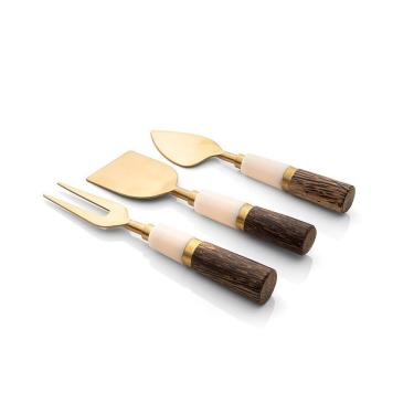 Imagem de Conjunto De Talheres Copa E Cia Para Queijo 3 Peças Garbo Opal Wood