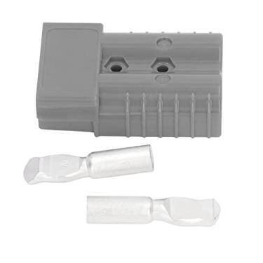 Imagem de POCREATION Conector de Plug 350A 600V, Conector Rápido de Bateria de Alta Corrente SH350 Com Alça e Tampa de Borracha à Prova de Poeira, para de Bateria Dupla de Painel Solar, Geladeira (Cinza)