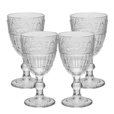 Imagem de Jogo 4 Taça De Cristal Ecológico Para água Suco Mauve 320ml Transparente Wolff