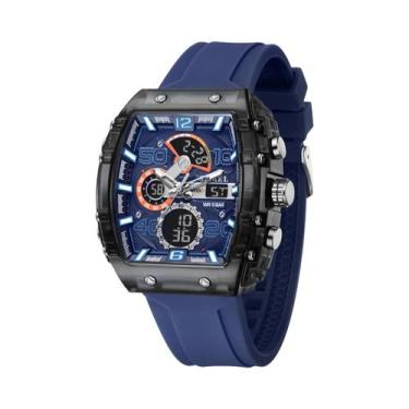 Imagem de Relógio Digital Masculino À Prova D'Água Luminosa SMAEL 8109 Quadrado 