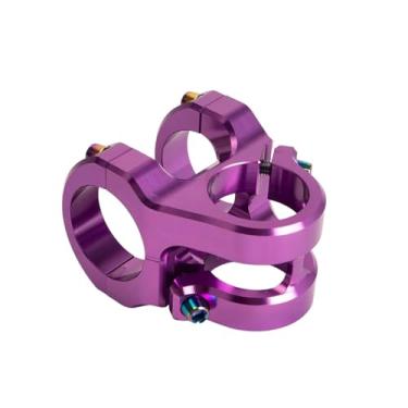 Imagem de Mesa de alumínio forjado para MTB, 35 mm, 0 graus, com trava lateral resistente, para garfo de 28,6 mm e guidão de 31,8 mm.(PURPLE)