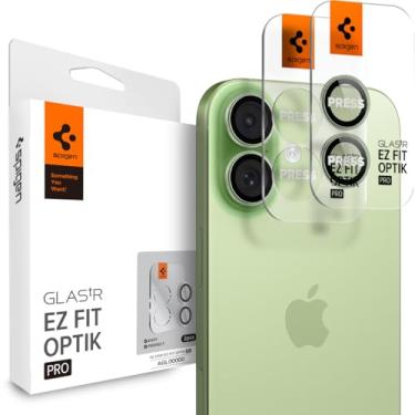 Imagem de Spigen Protetor de tela para lente de câmera [GlasTR EZ Fit Optik Pro] projetado para iPhone 17 [compatível com capas] - Sage [2 unidades]