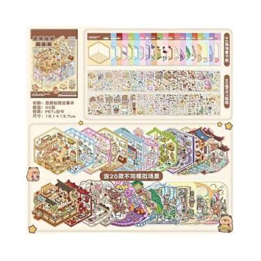 Imagem de Álbum De Adesivos 3D 20 Em 1, Cena De Desenho Animado, Brinquedo DIY, 