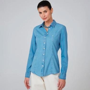 Imagem de Camisa Jeans Dudalina Slim Feminino-Feminino