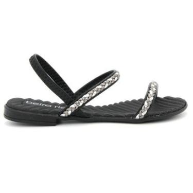 Imagem de Sandalia Beira Rio 8519.111 Brilho Rasteira Baixa Feminino-Feminino