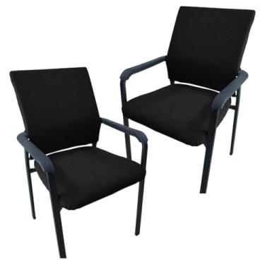 Imagem de Daunkang Capa para cadeira de escritório para hóspedes, divisória, proteção para recepção, poltrona, capa elástica, com braços, para recepção de escritório, escola, igreja, convidado, G, conjunto com