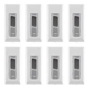 Imagem de Kit Conjunto 8 Dispenser para Sabonete Líquido ou Álcool Gel 800ml Com Reservatório - Branco