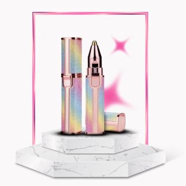 Imagem de Aparador de Pelos Facial Elétrico 2 em 1 Recarregável USB – Depilador e Removedor Portátil para Sobrancelhas, Buço, Nariz e Orelhas - Ideal para Uso Diário e Viagens