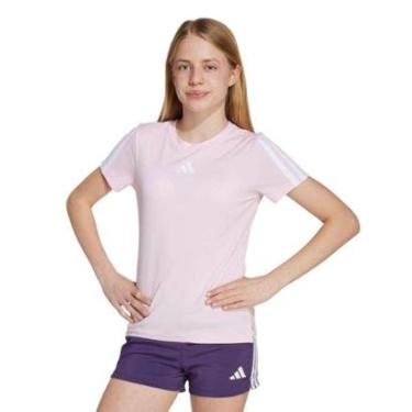 Imagem de Camiseta Adidas 3 Stripes Infantil - Rosa 13-14-Unissex