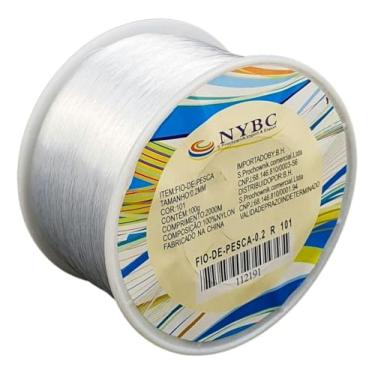 Imagem de Fio de Nylon NYBC 0,20mm Transparente Rolo 2000m para Artesanato, Bijuterias, Pesca Leve, Costura e Projetos DIY Alta Resistência
