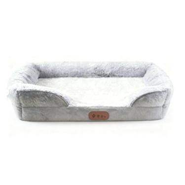Imagem de Fockety Cama de sofá para Cachorro, Macia e Confortável, Espuma de Memória Destacável, sofá para Gato, Cama para Cachorro, Camada Interna de Pelúcia, Tapete (M: 75 x 16 cm/corte. 5x19.x16 cm)