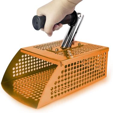 Imagem de Sand Flea Rake for Beach Sand Scoop for Metal Detecting Heavy Duty Stainless Steel Sand Sifter Shovel with Anti Slip Handle Ideal for Underwater Treasure Hunting(Orange, XXS)