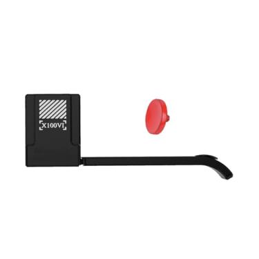 Imagem de SZZCNOX Punho ergonômico para descanso de polegar para câmera Fuji Fujifilm X100VI Metal Thumb Up Grip com capa de sapata quente e botão do obturador, capa protetora acessórios (preto)