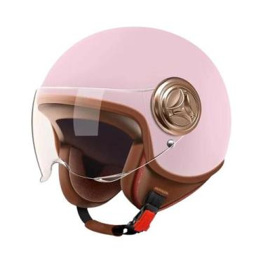 Imagem de Capacete De Motocicleta Retro Leve Unissex 3/4 Para Adultos - NONE, Ro