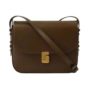 Imagem de Bolsa Transversal Pequena Feminina Em Couro De Vaca De Camada Superior