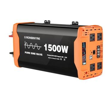 Imagem de KAVJU Inversor de onda senoidal pura 1500W 2000W 2500W 3000W 12VDC/24VDC para 220V Conversor CA com WiFi, visor LCD inteligente (opcional) ventiladores duplos (1500W)