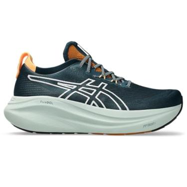 Imagem de ASICS Tênis de corrida masculino Gel-Nimbus 27, Nature Bathing Tranquil Teal, 45