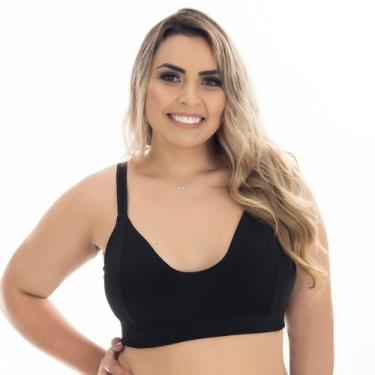 Imagem de Sutiã Plus Size Reforçado Sem Bojo Soutien Confortável Alça Reforçada 