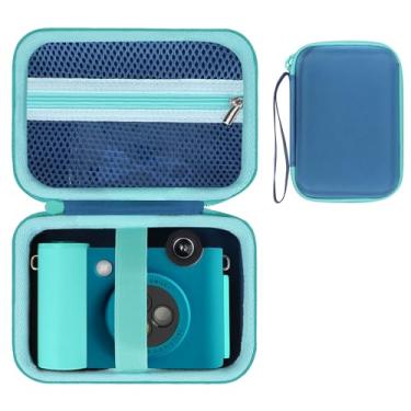Imagem de RIYADAone Capa rígida de substituição para câmera digital de impressão instantânea 2 em 1 Kodak Smile+ (capa azul + verde)