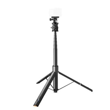 Imagem de ASHATA Selfie Stick Tripé Monopé para 360 X5 X4 X3 para OSMO 6 para 5Pro para 3 Luz de Preenchimento, Extensão Monopé de Pólo Longo Com Parafuso de 1/4 de Polegada para Vlogging de