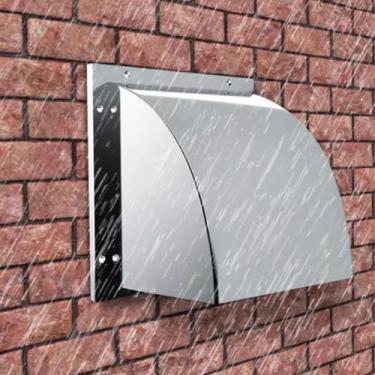 Imagem de Grade de exaustão de aço inoxidável à prova de intempéries - Capa de ventilação de parede quadrada durável para exaustores e exaustores de cozinha, saídas de ar externas para ventilação aprimorada