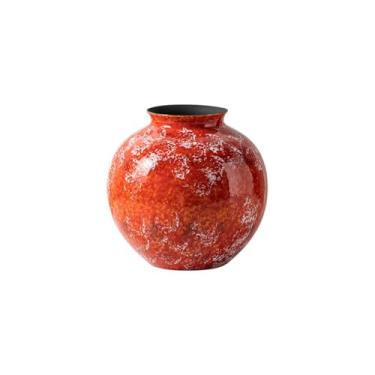 Imagem de Vaso de cerâmica para entrada de hotel, ornamentos retrô para sala de estar, dispositivo de arranjo de flores, vasos de flores (B)