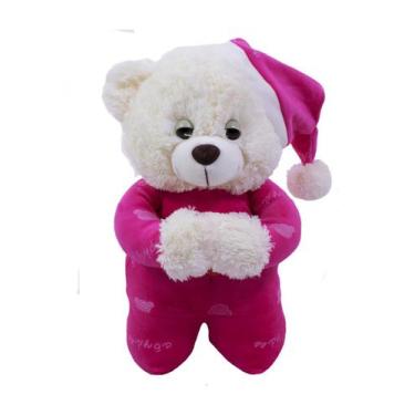 Imagem de Urso Pijama Pink Reza 30cm Pelúcia