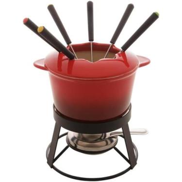 Imagem de Fondue em Cerâmica 10 Peças 1,8 Litros Wolff Vermelho - Outros
