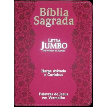 Imagem de Bíblia Sagrada Letra Jumbo + Harpa Avivada Corinhos - Rosa