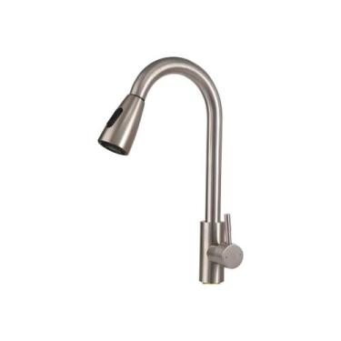 Imagem de Torneira gourmet 194217 monocomanda extensível inox 304 escovada domum