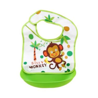 Imagem de Babador Impermeável Para Bebê Com Bolso 3D Removível Para Alimentos, B