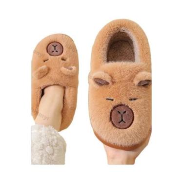 Imagem de Pantufas De Algodão Fofas De Capivara Para Crianças, Quentes E Antider