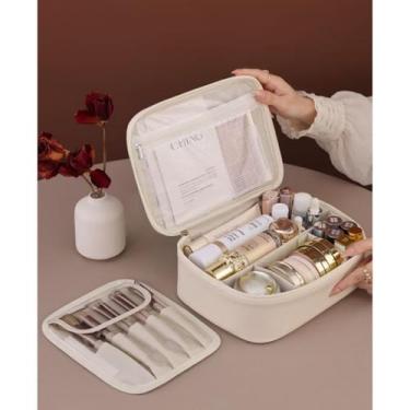 Imagem de Necessaire Organizador Cosmético Maquiagem Feminino Para Viagem Em Alto.(885-ALEATORIO)