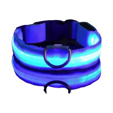 Imagem de Coleira LED Para Cães Com Luz Piscante Que Brilha No Escuro, Para Pass