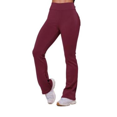 Imagem de Calça Flare Bailarina Neoprene Feminina Com Bolso Cintura/Alta - ASHYC