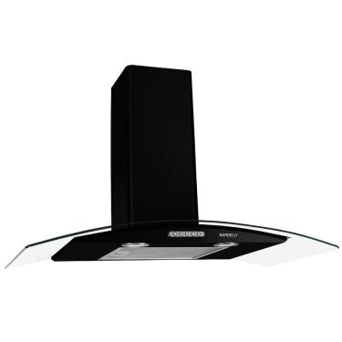Imagem de Coifa De Parede 90cm Vidro Curvo Duto Slim Nardelli Black 220V